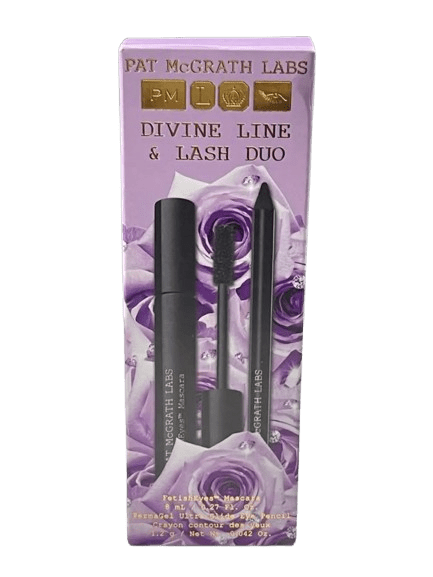 Divine Line & Lash Duo makeup brushes in purple packaging.
