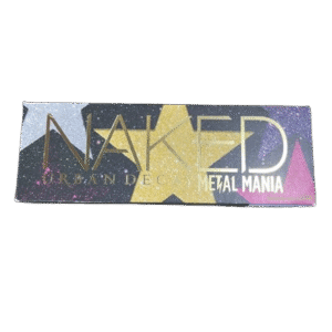 A rectangular eyeshadow palette with a star design and the word 'NAKED'.