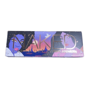 A colorful eyeshadow palette with diverse shades and artistic cover design.