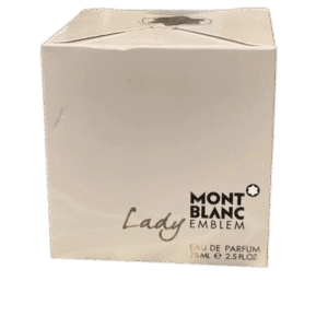 Mont Blanc Lady Emblem perfume box in white.