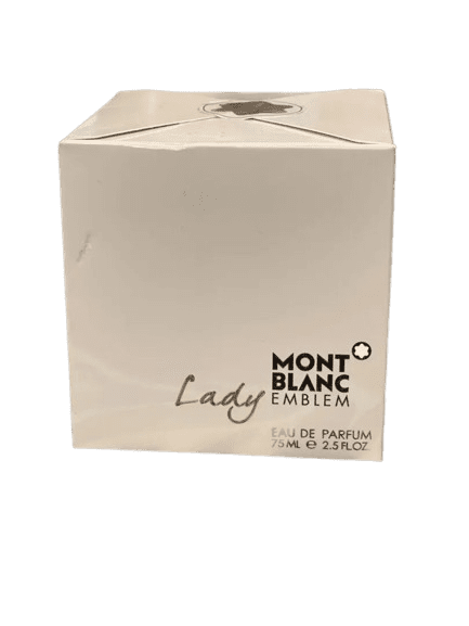 Mont Blanc Lady Emblem perfume box in white.